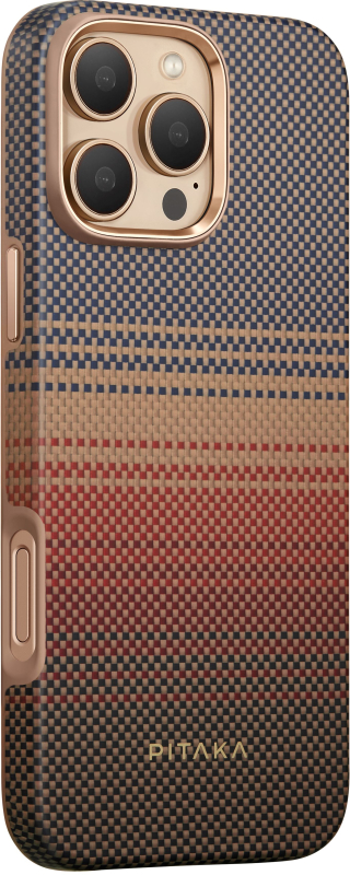 Чехол Pitaka Military-Grade Protective Case для iPhone 16 Pro, кевлар, коричневый Фото-2