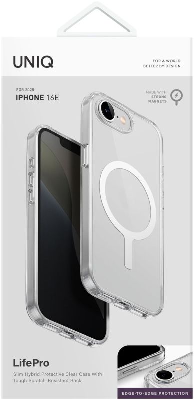 Чехол Uniq Lifepro Xtreme Clear MagSafe для iPhone 16e, прозрачный Фото-4
