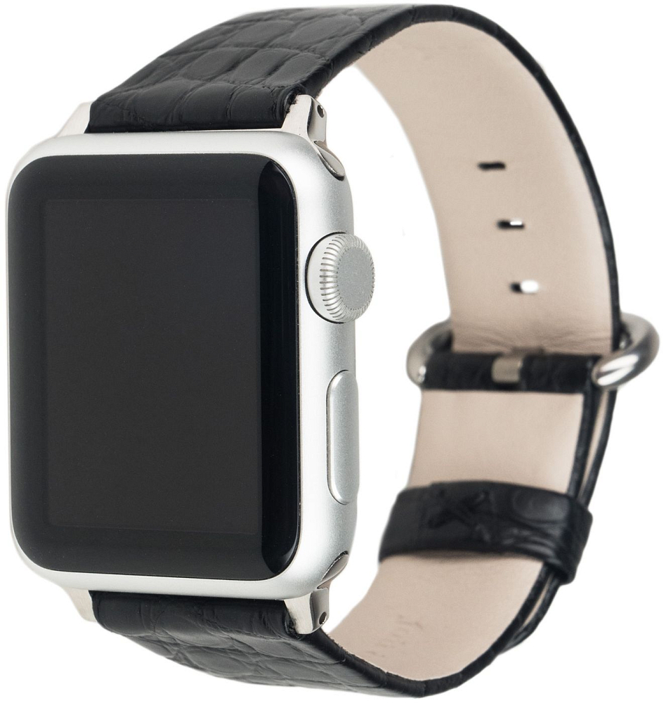

Marcel Robert Ремешок для Apple Watch 38/40 мм, аллигатор, черный
