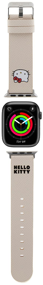 

Hello Kitty Ремешок Head для Apple Watch 38/41 мм, кожа, бежевый