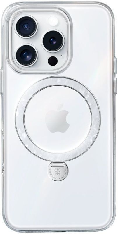 Чехол PYNANA Dancing Streamer Series MagSafe для iPhone 16 Pro Max, перламутровый