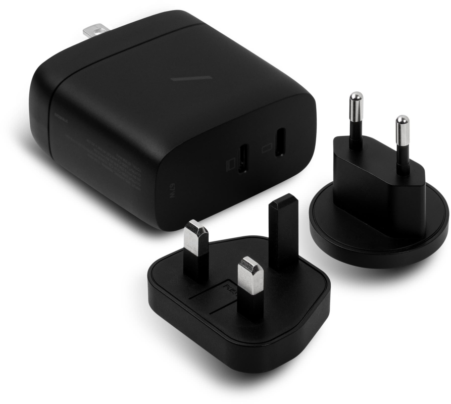 Сетевое зарядное устройство Native Union Fast GaN Charger 2USB-C, PD, 67 Вт, черный